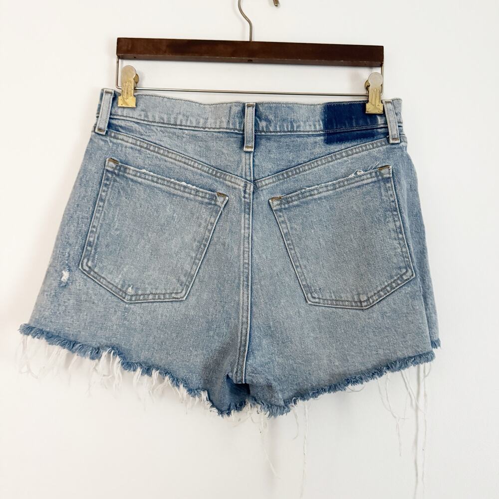 ABERCROMBIE The Mom Short High Rise Light Wash Distressed 29 - Picture 4 of 6